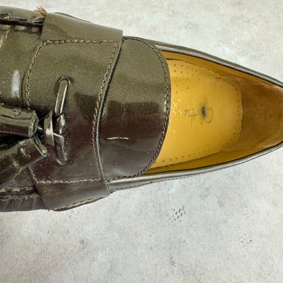 Cole Haan Shoes Womens Size 7 B Tassel Loafers Slip On Brown Shiny D29965 - Picture 9 of 15